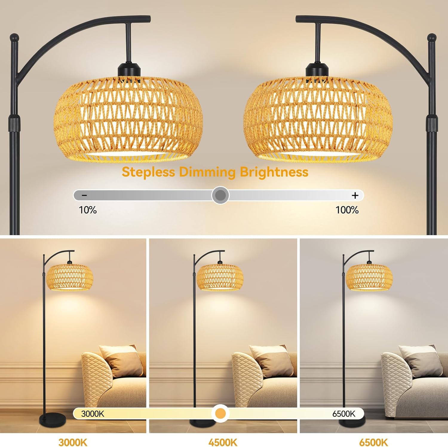 Bogen-Stehlampen für das Wohnzimmer