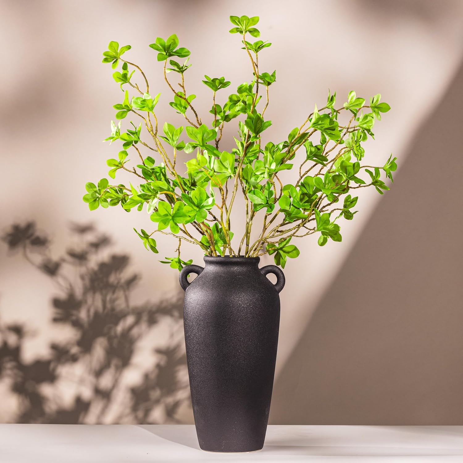 30 cm hohe weiße Keramikvase